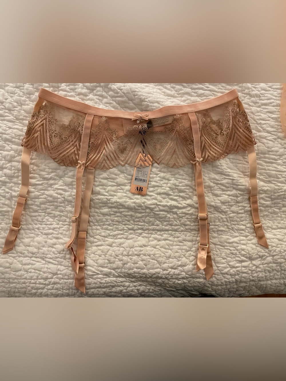 Fortunia Garter Belt - Vintage Peach